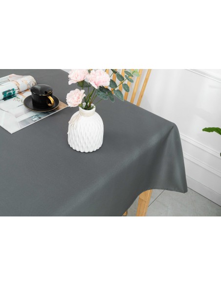 Nappe antitache unie Anthracite rectangulaire 145 x 240 cm