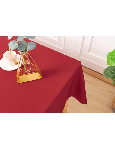 Nappe antitache unie Rouge rectangulaire 145 x 240 cm