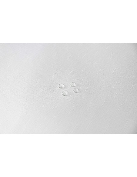 Nappe antitache unie blanche rectangulaire 145 x 240 cm