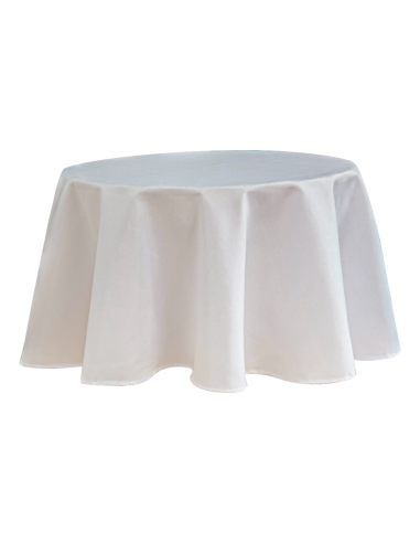 Nappe anti tache unie blanc ronde 160 cm Nappe anti tache unie blanc ronde 160 cm