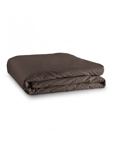 Housse de couette 140 x 200 unie choco 100% Coton / 57 Fils/cm2