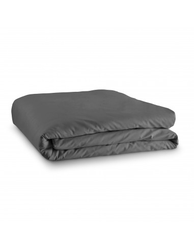 Housse de couette 140 x 200 unie anthracite 100% Coton / 57 Fils/cm²