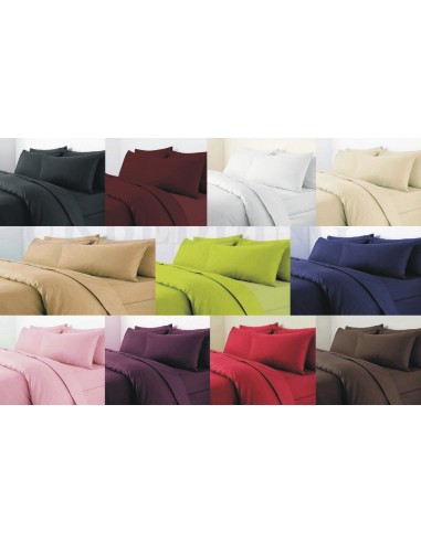 Housse de couette 240 x 220 unie blanc 100% Coton / 57 Fils/cm²