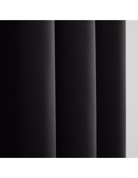 Rideau occultant thermique noir 140 x 260 cm