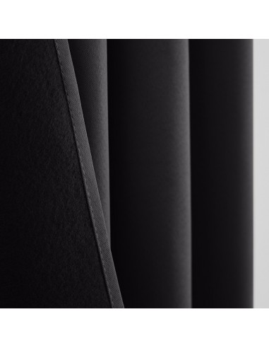Rideau occultant thermique noir 140 x 260 cm