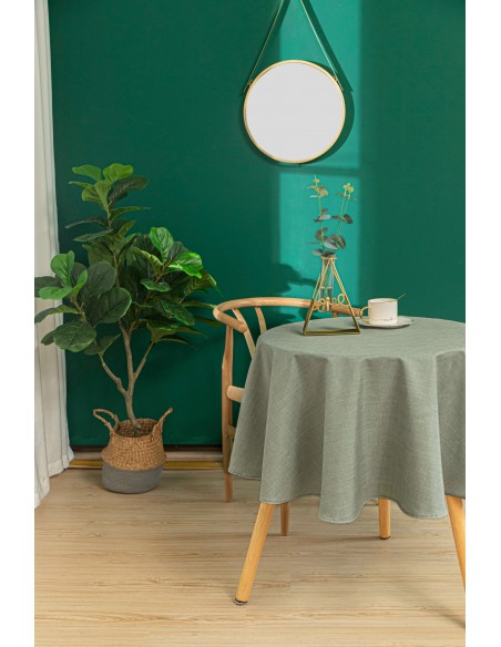 Nappe antitache unie perle ronde 160 cm