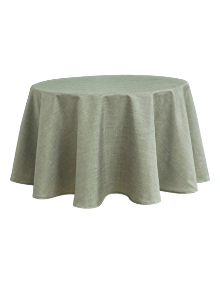 Nappe antitache unie perle ronde 160 cm