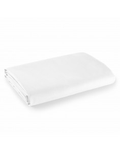 Drap plat Blanc 240 x 300 cm pour lit 2 places 100% coton/57 fils/cm²