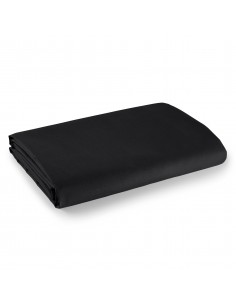 Drap plat Noir 240 x 300 cm pour lit 2 places 100% coton/57 fils/cm²