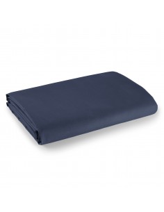 Drap plat Bleu marine 180 x 290 cm pour lit 1 place / 100% coton/57 fils/cm²