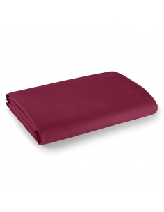 Drap plat Rouge 180 x 290 cm pour lit 1 place 100% coton/57 fils/cm²