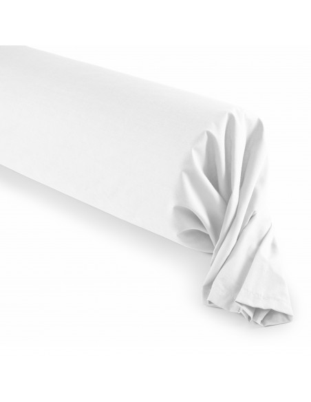 Taie de traversin Blanc 45 x 185 cm / 100% Coton / 57 fils/cm²