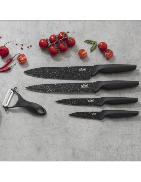 Ensemble 4 couteaux inox + 1 économe céramique  Secret de Gourmet