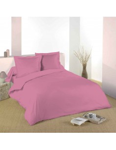 Housse de couette Rose 260 x 240 cm / 100% Coton / 57 Fils/cm² pour lit 2 places "King Size"
