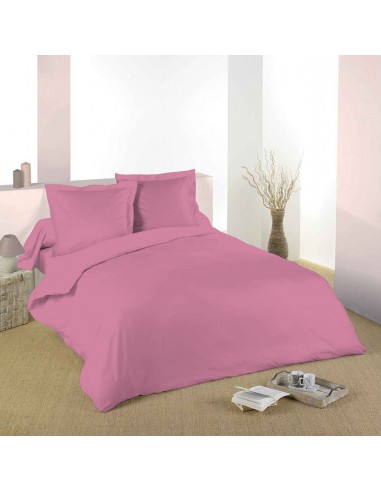 Housse de couette Rose 260 x 240 cm / 100% Coton / 57 Fils/cm² pour lit 2 places "King Size"