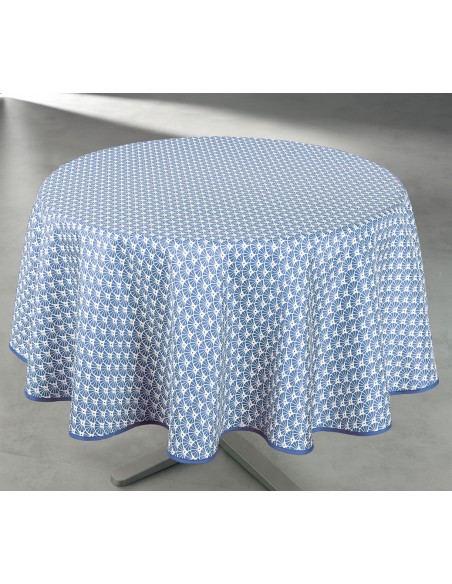 Nappe antitache imprimée Manon ronde 160 cm