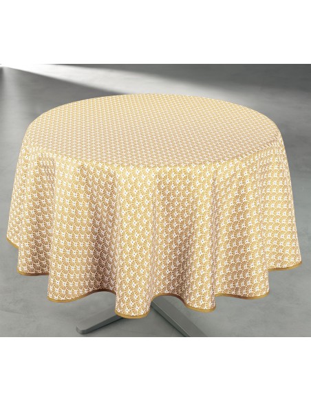 Nappe antitache imprimée Manon ronde 160 cm