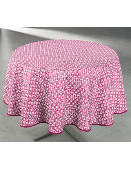 Nappe antitache imprimée Manon ronde 160 cm
