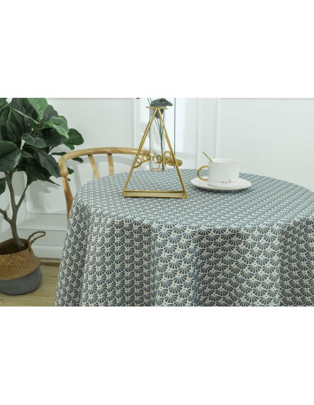 Nappe antitache imprimée Manon ronde 160 cm