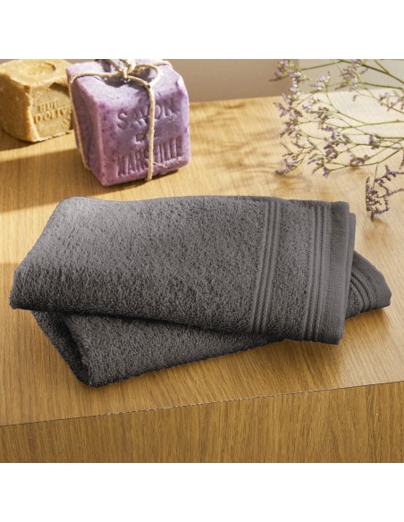 Lot de 2 serviettes invité éponge "Spa" 30 x 50 cm / 400 gr/m²