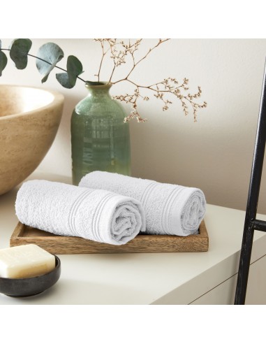 Lot de 2 serviettes invité éponge "Spa" 30 x 50 cm / 400 gr/m²