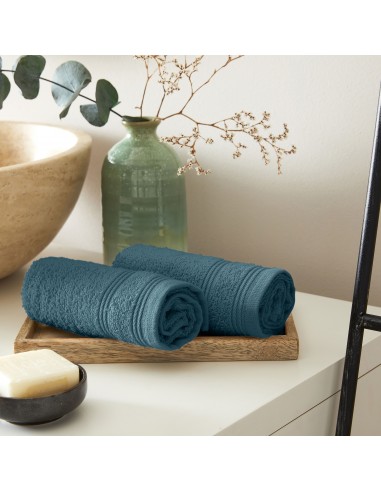 Lot de 2 serviettes invité éponge "Spa" 30 x 50 cm / 400 gr/m²