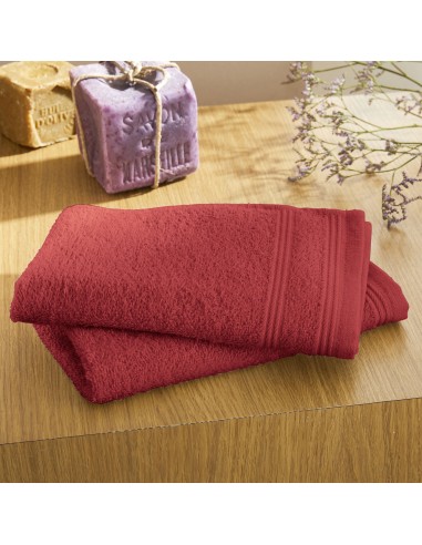 Lot de 2 serviettes invité éponge "Spa" 30 x 50 cm / 400 gr/m²