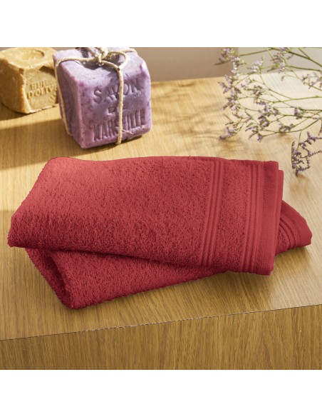 Lot de 2 serviettes invité éponge "Spa" 30 x 50 cm / 400 gr/m²