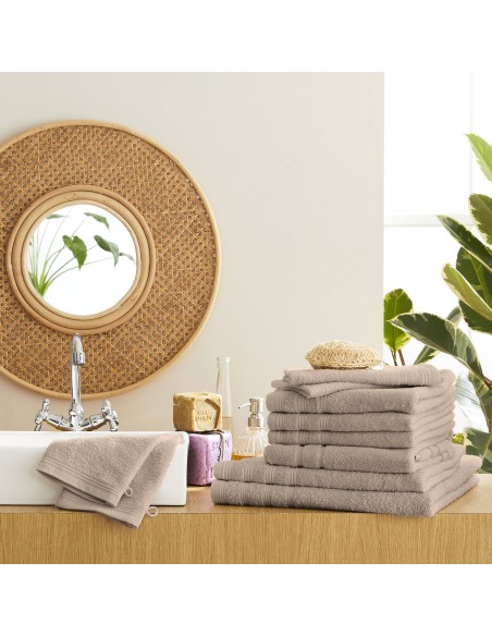 Pack complet éponge 10 pièces "Spa" salle de bain / 400 gr/m²