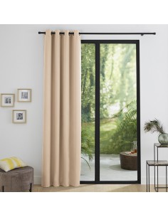 Rideau occultant thermique beige 140 x 260 cm