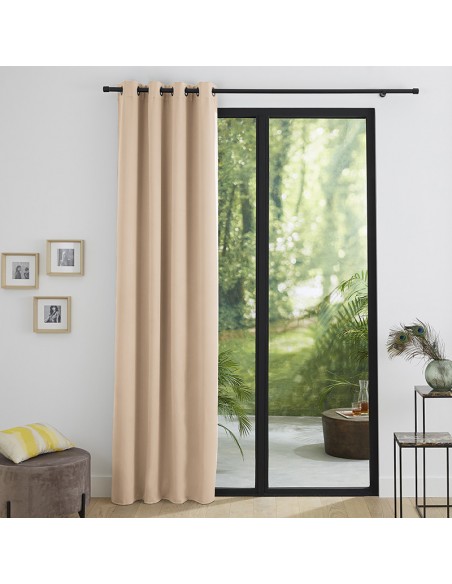 Rideau occultant thermique beige 140 x 260 cm