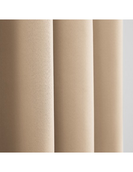 Rideau occultant thermique beige 140 x 260 cm