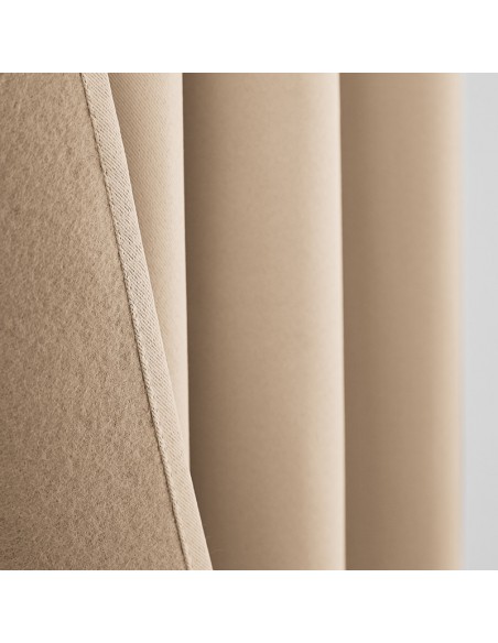 Rideau occultant thermique beige 140 x 260 cm