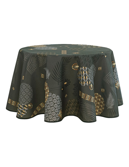 Nappe anti tache ronde "Vickye" 160 cm (4 à 6 couverts)