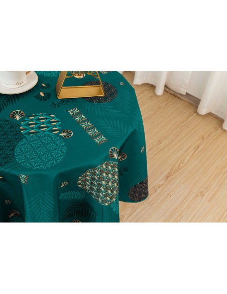 Nappe anti tache ronde "Vickye" 160 cm (4 à 6 couverts)