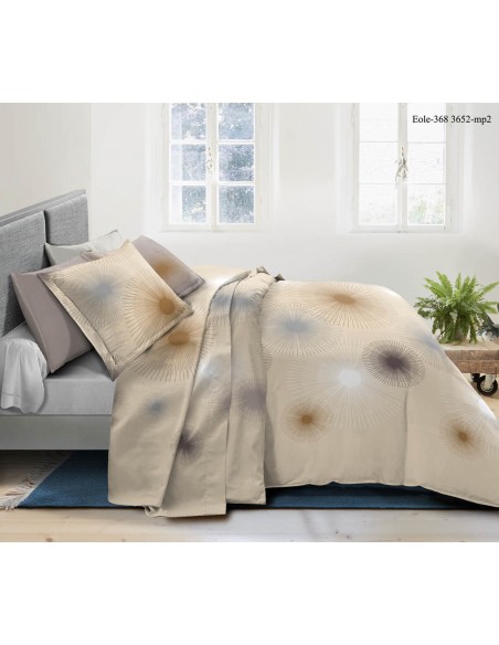 Pack complet Eole housse de couette pour lit 160 x 200 cm 100% coton / 57 fils/cm²