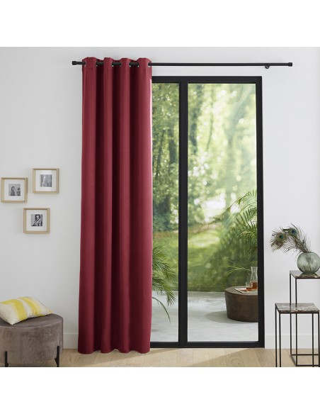 Rideau occultant thermique bordeaux 140 x 260 cm