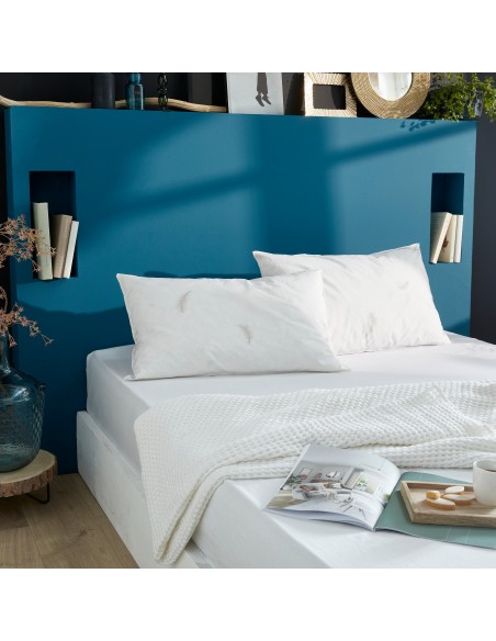 Lot de 2 oreillers 45 x 70 cm Blanrêve Gamme Naturelle "Prestige" plumes véritables confort moelleux