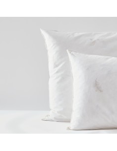 Lot de 2 oreillers 1 x 60 x 60 + 1 x 45 x 70 Blanrêve Gamme Naturelle "Prestige" plumes véritables confort moelleux