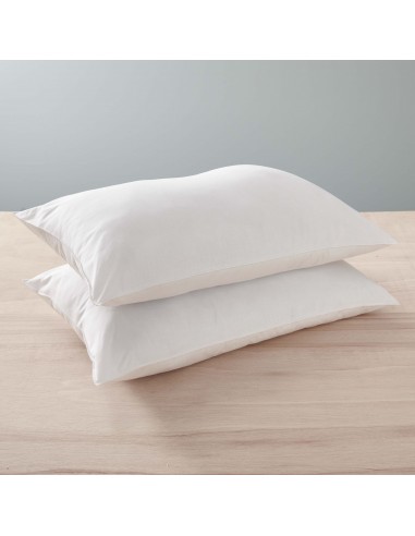 Lot de 2 oreillers 45 x 70 cm Blanrêve Gamme Polycoton "Confort" traité Anti Acarien Soft & care