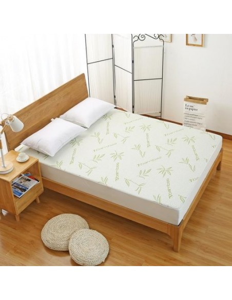 Lot de 2 protège oreiller "Bambou" imperméable 50 x 70 cm