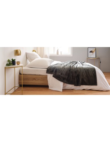 Plaid Microvelours côtelé "Dolce" 150 x 200 cm Toison d'or