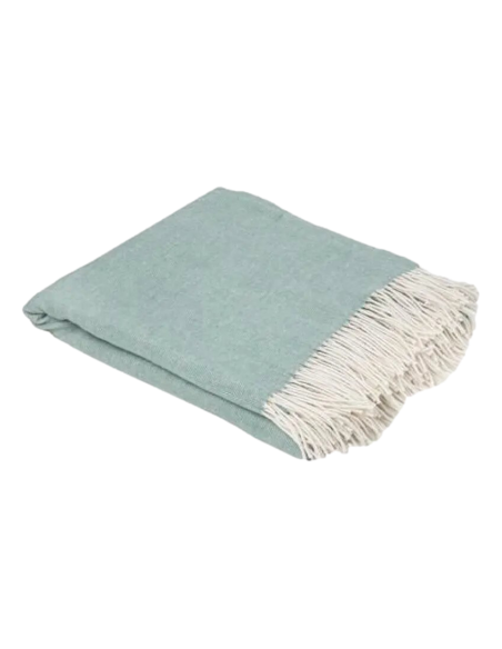 Plaid Coton recyclé dessin chevron "Come" 130 x 180 cm Toison d'or