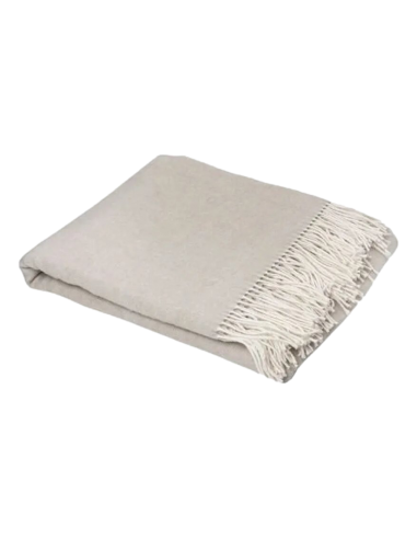 Plaid Coton recyclé dessin chevron "Come" 130 x 180 cm Toison d'or