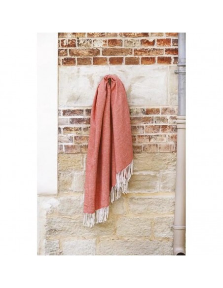 Plaid Coton recyclé dessin chevron "Come" 130 x 180 cm Toison d'or