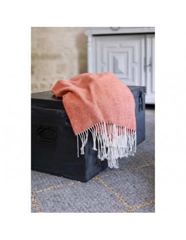 Plaid Coton recyclé dessin chevron "Come" 130 x 180 cm Toison d'or