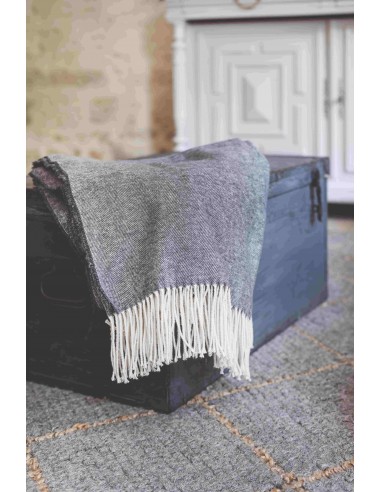 Plaid Coton recyclé dessin chevron "Come" 130 x 180 cm Toison d'or