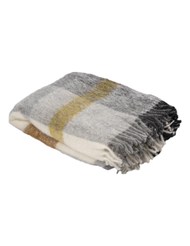 Plaid Alpaga Mohair Laine & Polyamide "Iseo" 130 x 180 cm Toison d'or