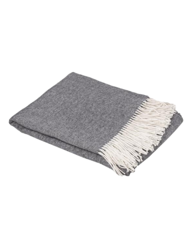 Plaid Coton recyclé dessin chevron "Come" 130 x 180 cm Toison d'or