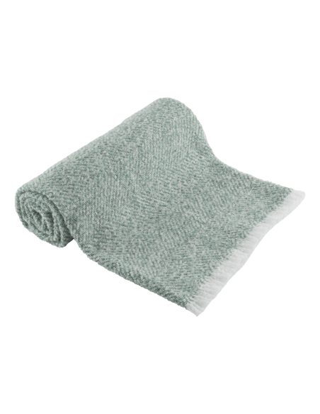 Plaid Alpaga & Laine chevron "Siena" 130 x 170 cm Toison d'or